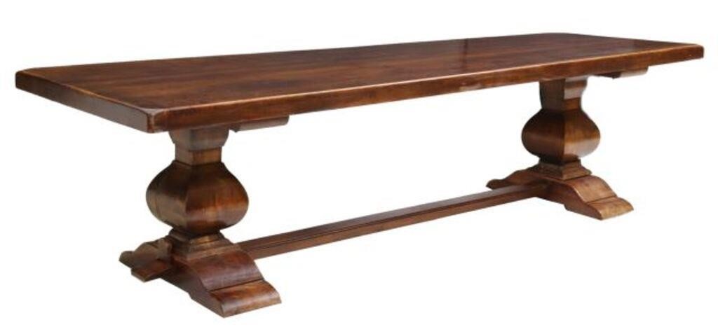 LARGE FRENCH WALNUT MONASTERY TABLE  355f66