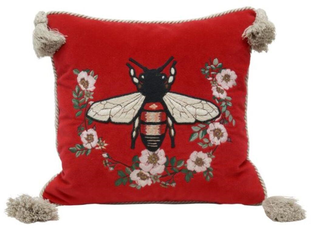 GUCCI SILK BLEND EMBROIDERED BEE