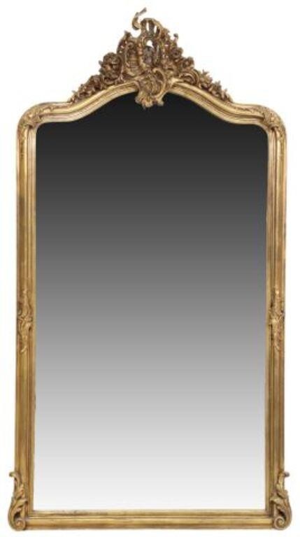 FRENCH LOUIS XV STYLE BEVELED MIRROR,