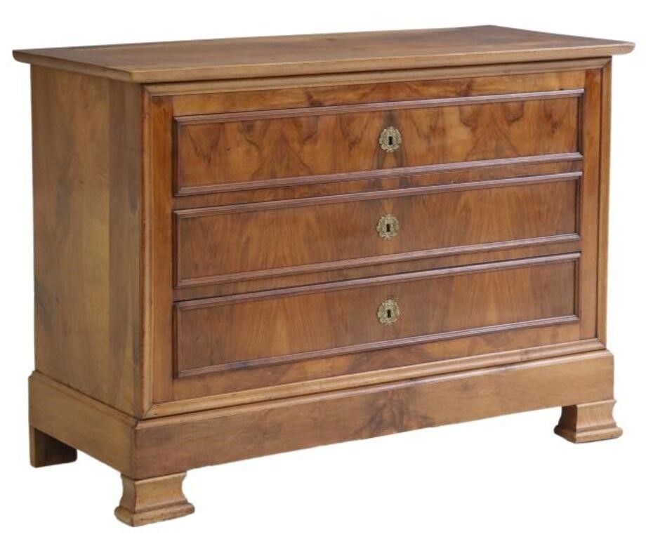 FRENCH LOUIS PHILIPPE WALNUT THREE DRAWER 355fa1