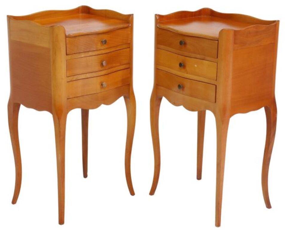  2 FRENCH LOUIS XV STYLE FRUITWOOD 355fcb