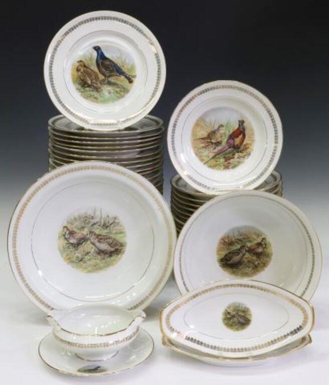 (58) FRENCH PARCEL GILT PORCELAIN GAME