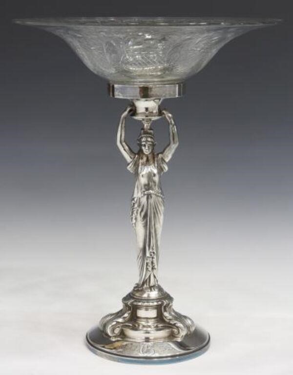 NEOCLASSICAL SILVERPLATE COMPOTE 356014