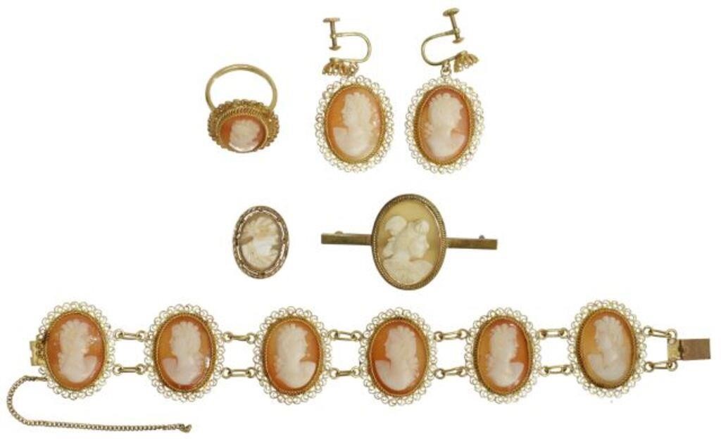  5 CAMEO SHELL JEWELRY SUITE  35604b