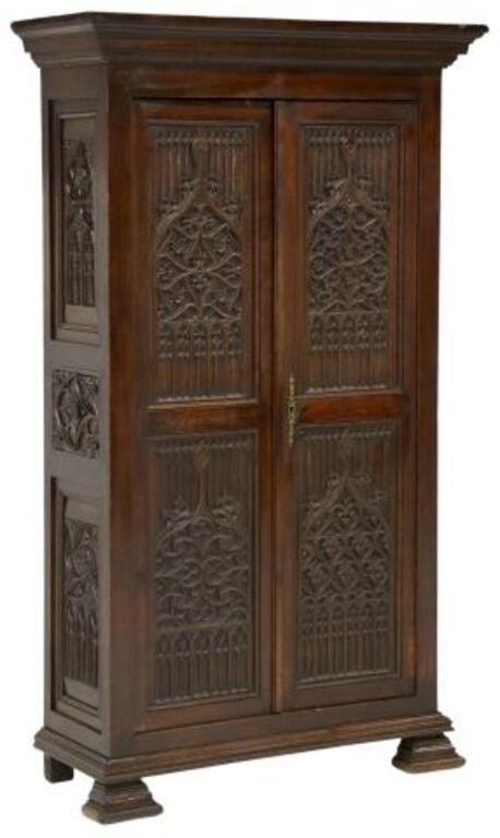 FRENCH GOTHIC REVIVAL CARVED OAK 356054