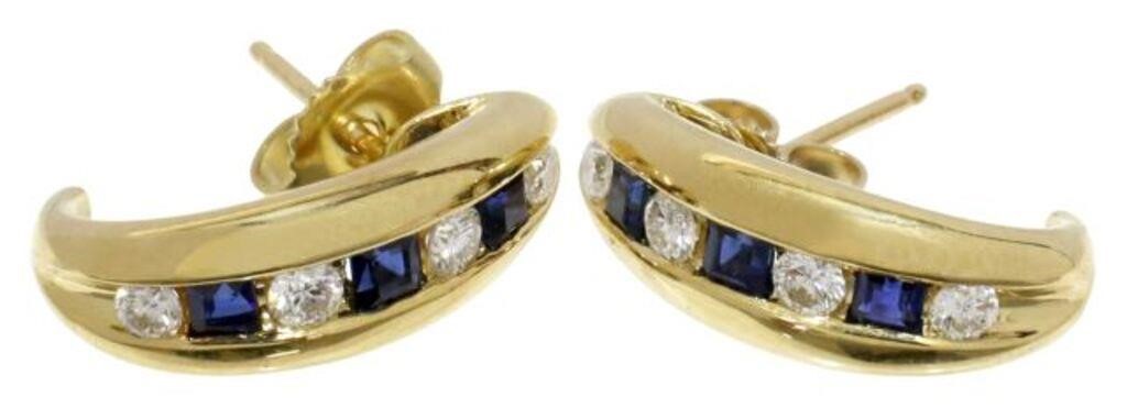 ESTATE 18K YELLOW GOLD SAPPHIRE 35604c