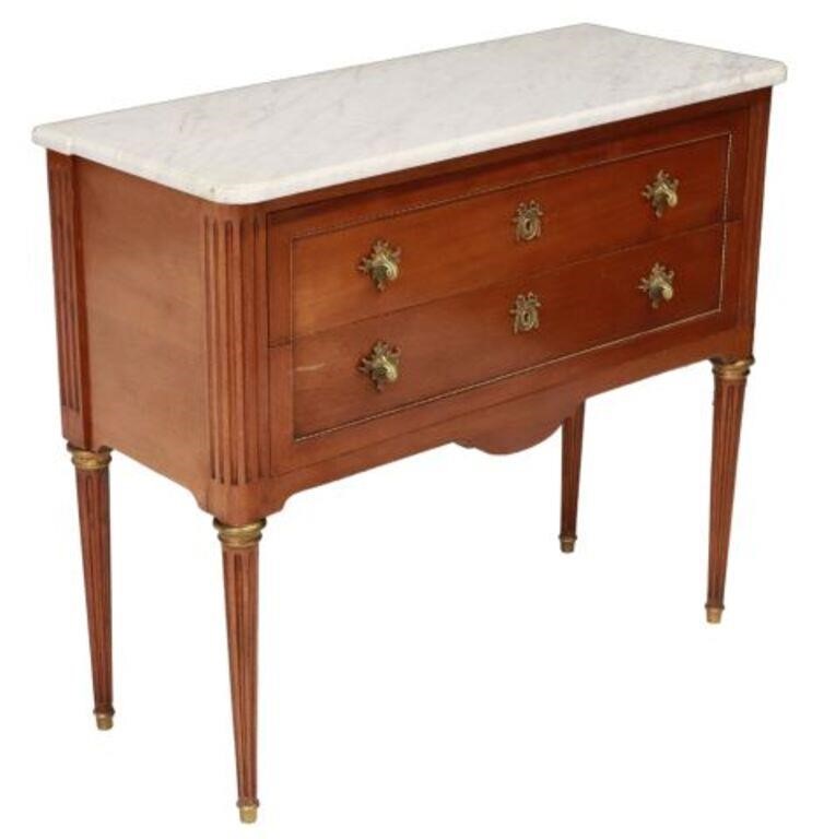 FRENCH LOUIS XVI STYLE MARBLE TOP 35607c