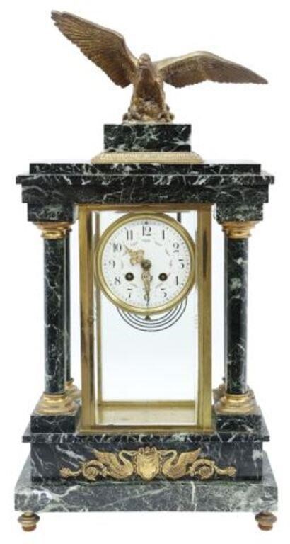 FRENCH EMPIRE STYLE GREEN MARBLE 35608c