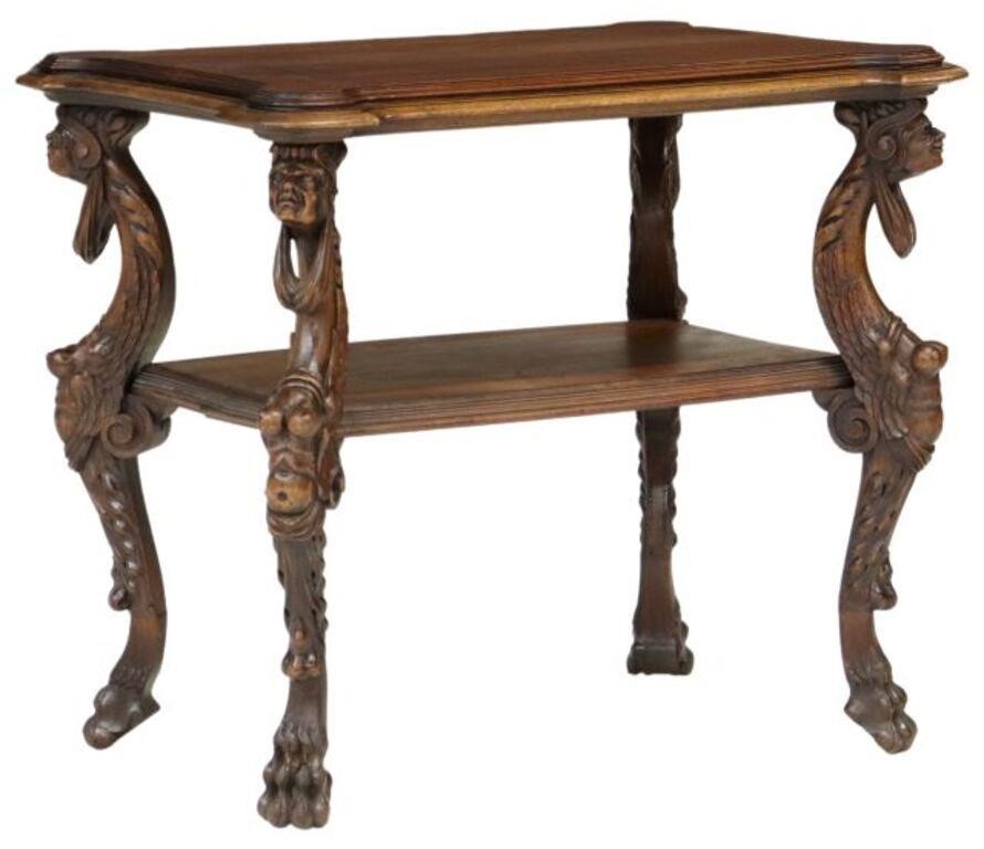 RENAISSANCE REVIVAL WALNUT SERVER 35613a