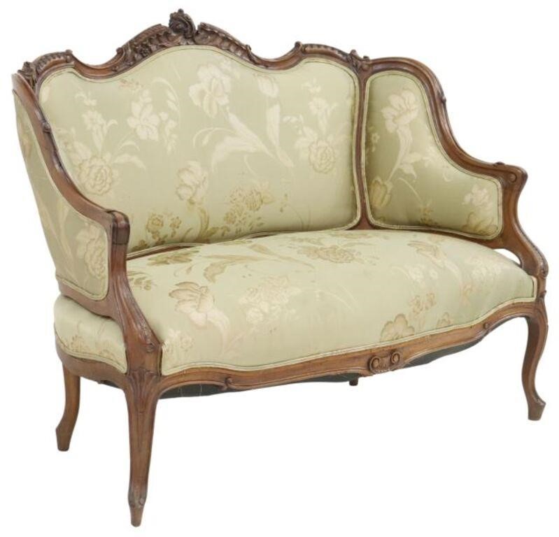 LOUIS XV STYLE FLORAL UPHOLSTERED 35614c