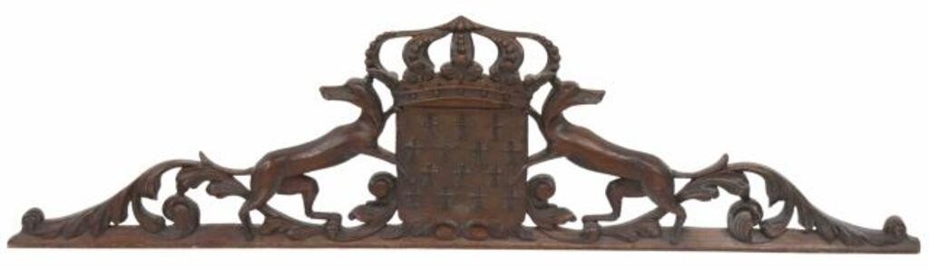 ARCHITECTURAL CARVED OAK ARMORIAL