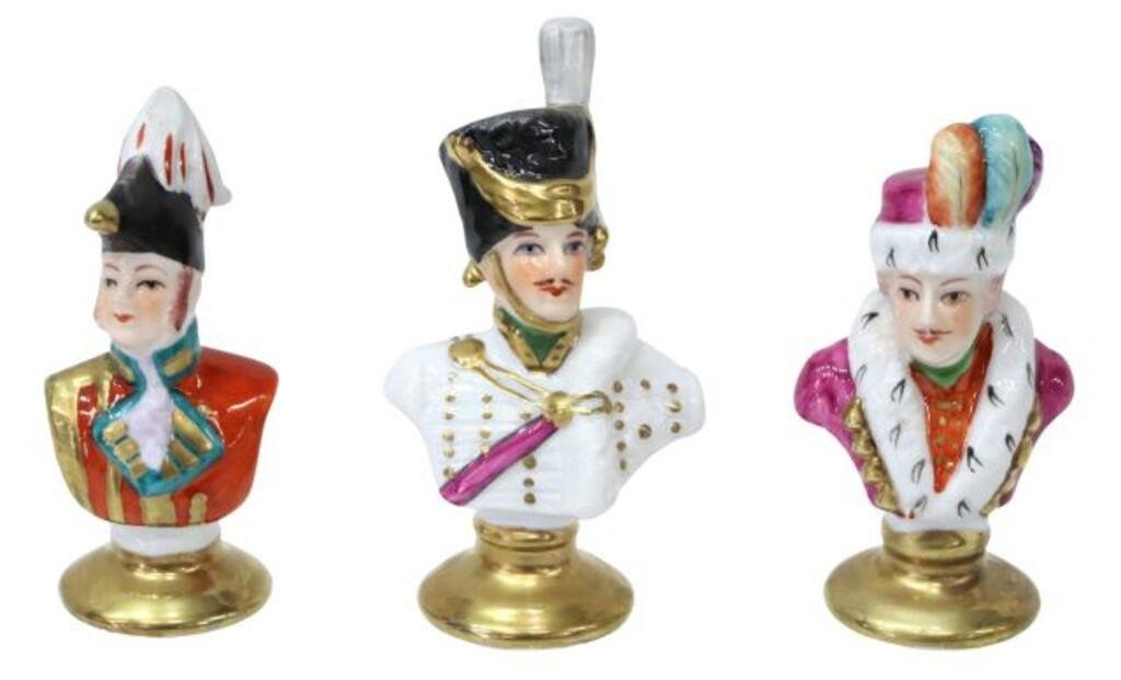  3 FRENCH LIMOGES PORCELAIN NAPOLEONIC 3561ed