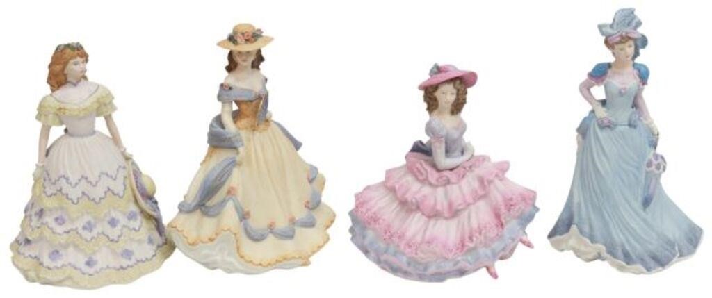 (4) ENGLISH COALPORT PORCELAIN LADY