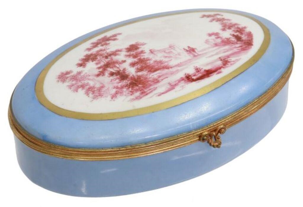 FRENCH SEVRES STYLE HAND-PAINTED