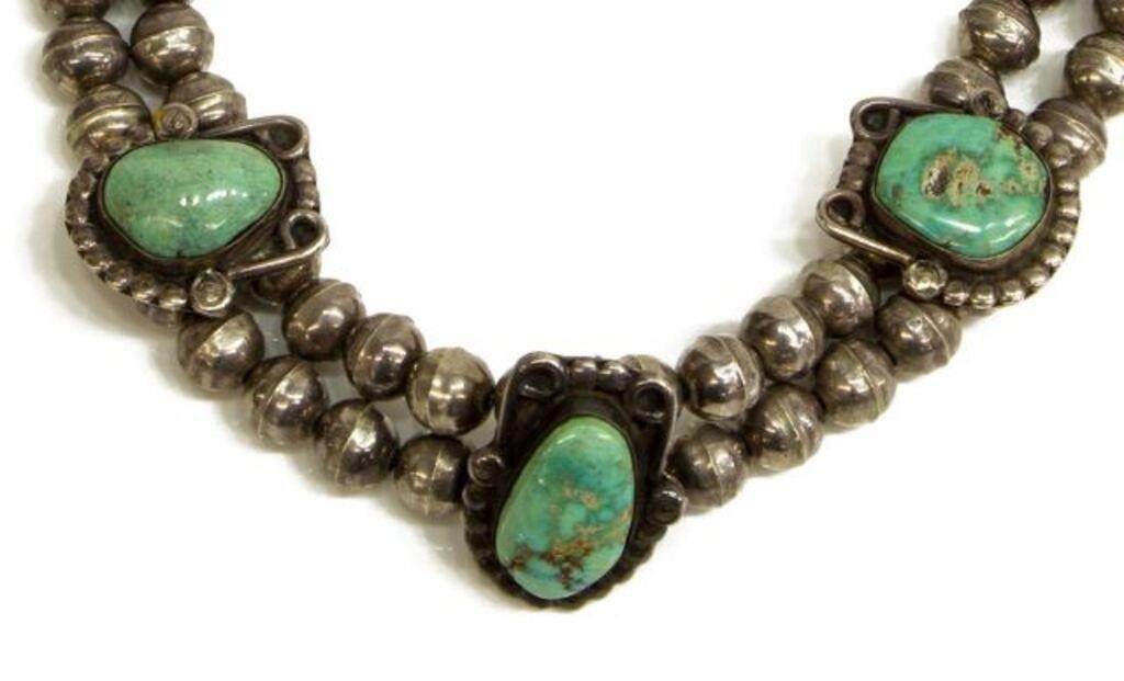 NATIVE AMERICAN SILVER TURQUOISE 35620c