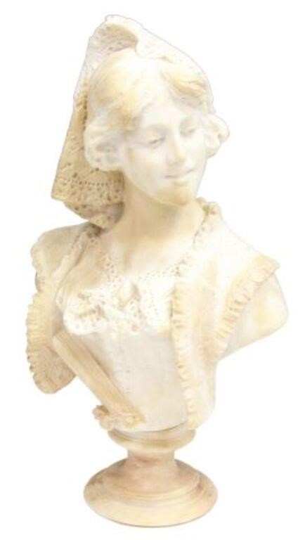 CONTINENTAL CARVED ALABASTER BUST 356277