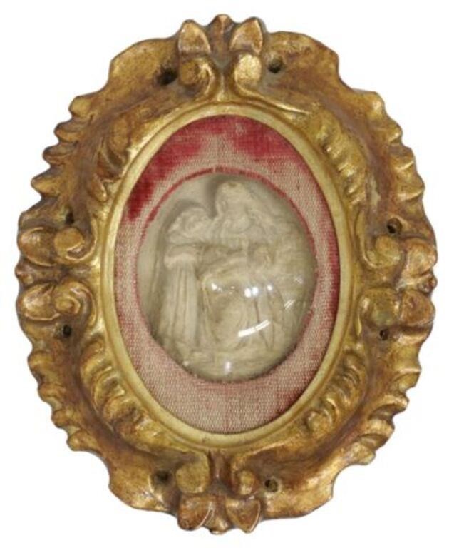 ITALIAN GILTWOOD RELIQUARY SAINT 3562a7