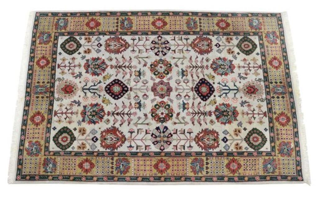 HAND-TIED SULTANABAD DESIGN RUG,