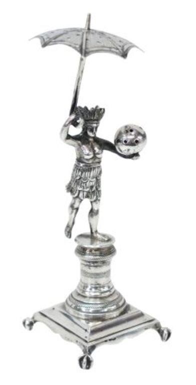 PORTUGUESE SILVER AMERICAN INDIAN TOOTHPICK