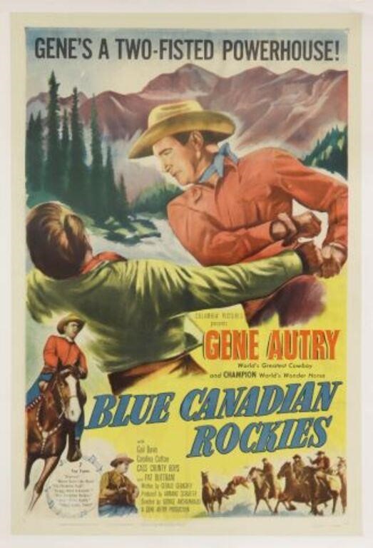 1952 MOVIE POSTER BLUE CANADIAN