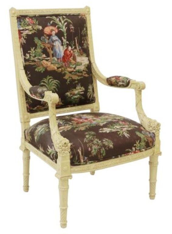 LOUIS XVI STYLE CHINOISERIE UPHOLSTERED 35632b