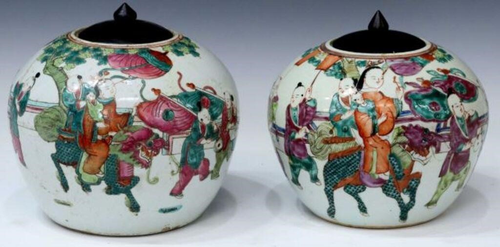  2 CHINESE ENAMELED PORCELAIN 356369