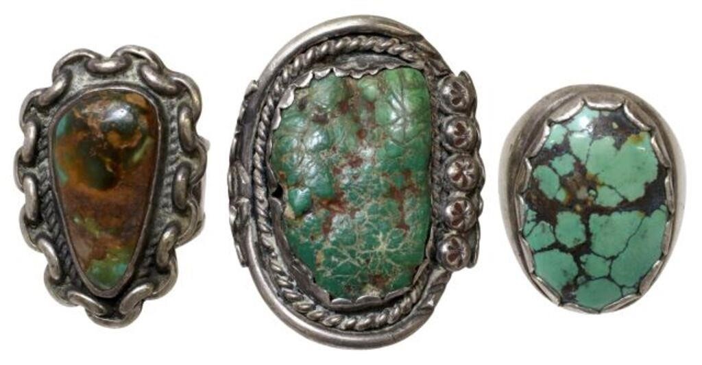  3 GENTS SOUTHWEST SILVER TURQUOISE 35637c