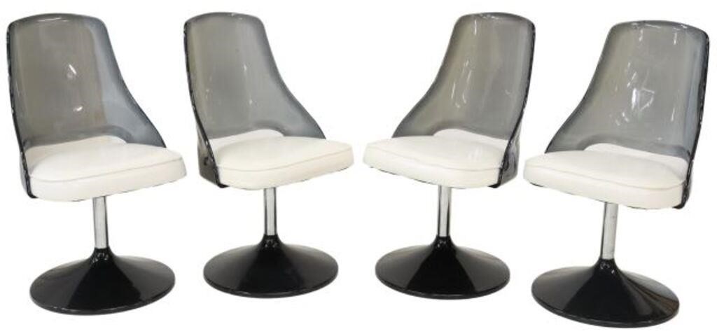  4 MID CENTURY ACRYLIC TULIP STYLE 356411