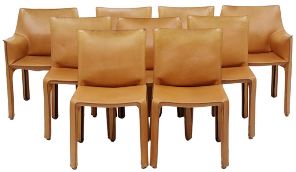 (9) CASSINA CAB 412 & 413 LEATHER