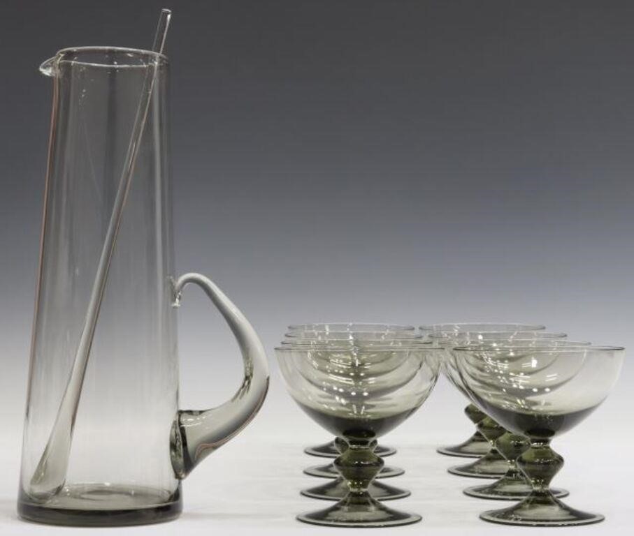 10) MID-CENTURY MODERN SMOKED GLASS