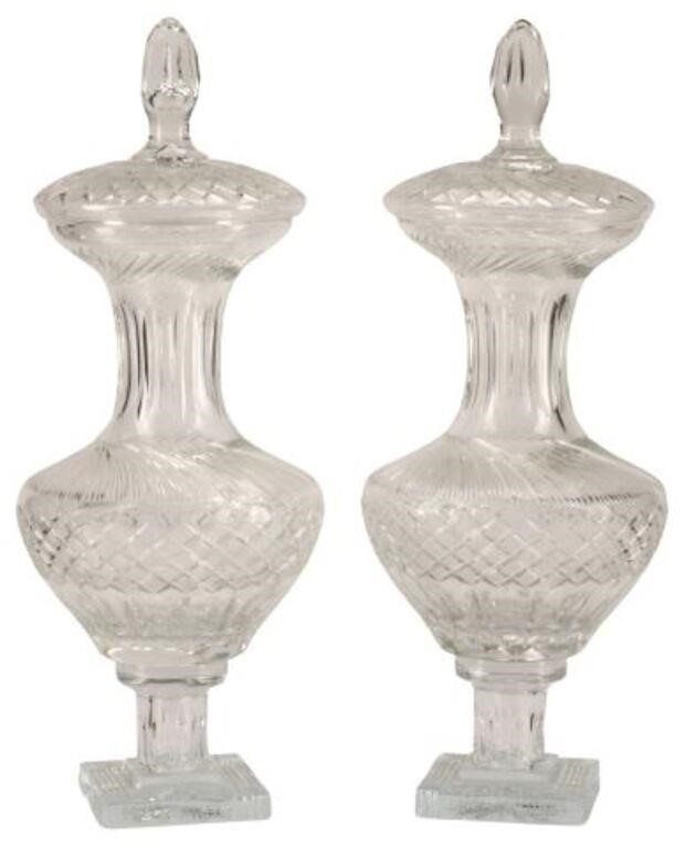  2 BACCARAT STYLE CUT CRYSTAL 35654d