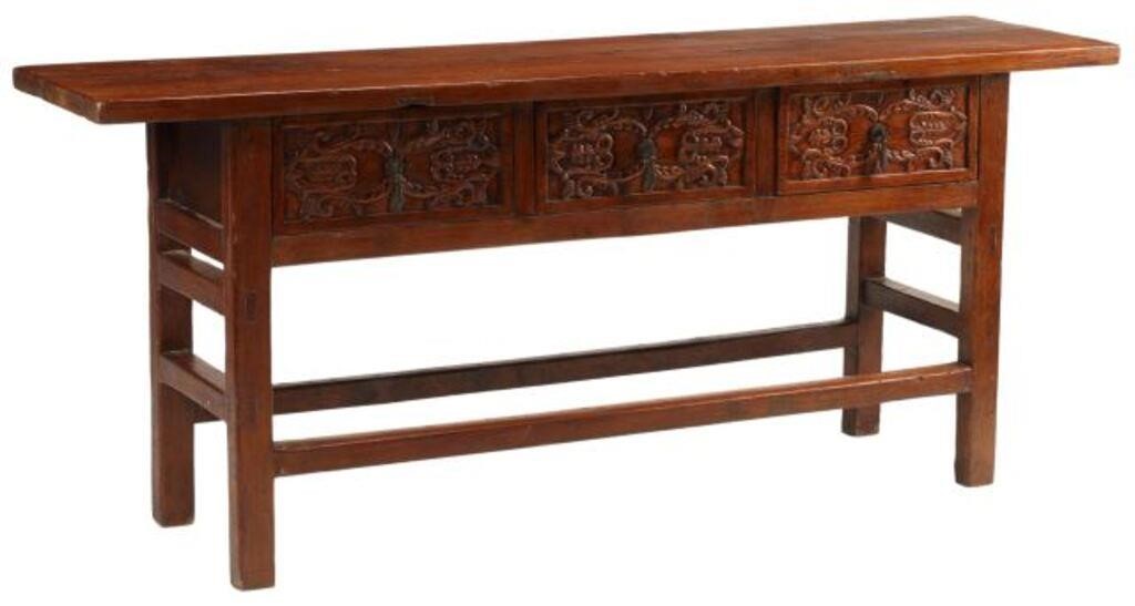 BAROQUE STYLE CONSOLE TABLE, 75"LBaroque