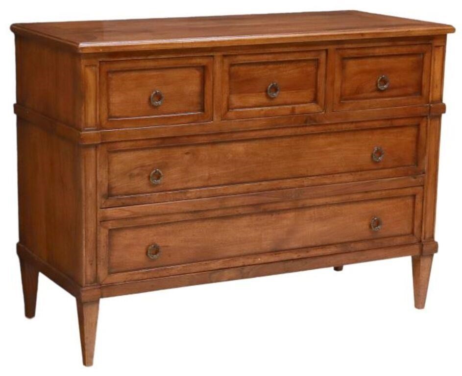 LOUIS XVI STYLE WALNUT FIVE DRAWER 356593