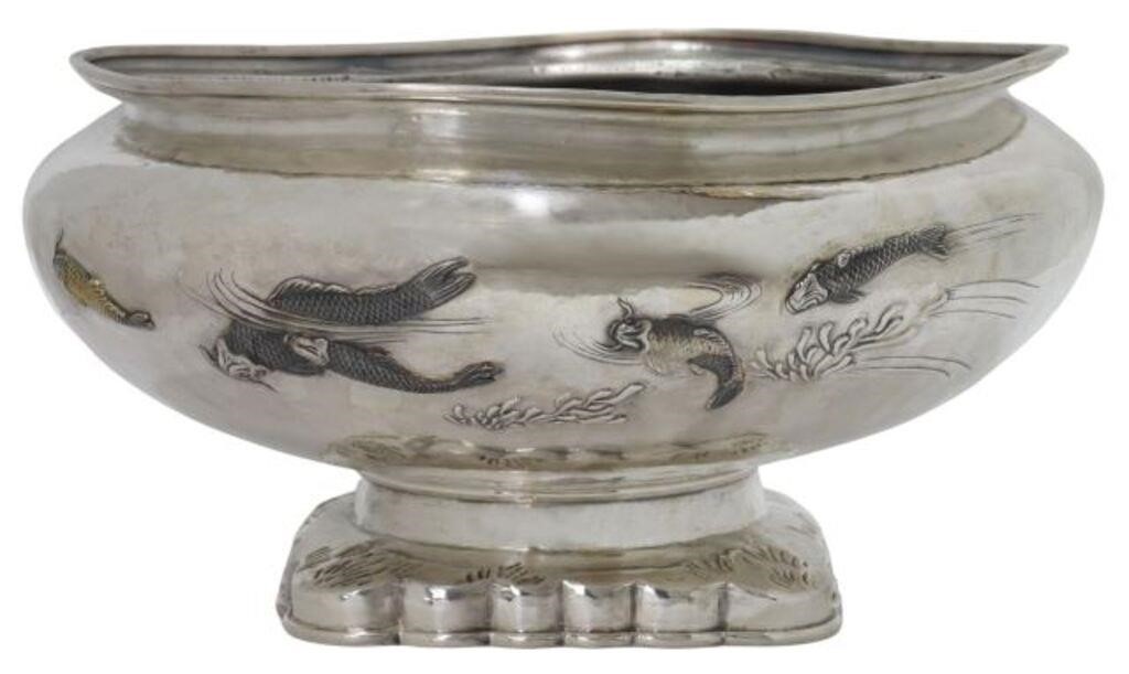 JAPANESE FINE SILVER CENTERPIECE 3565c9