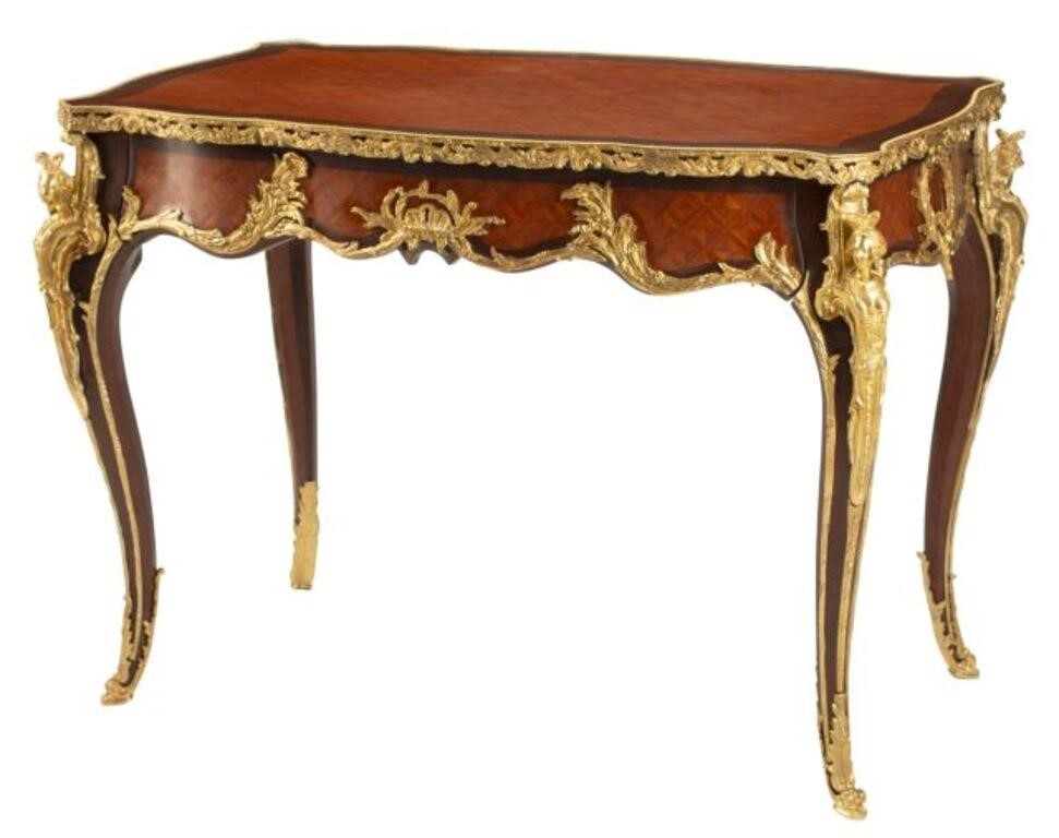 LOUIS XV STYLE ORMOLU & PARQUETRY