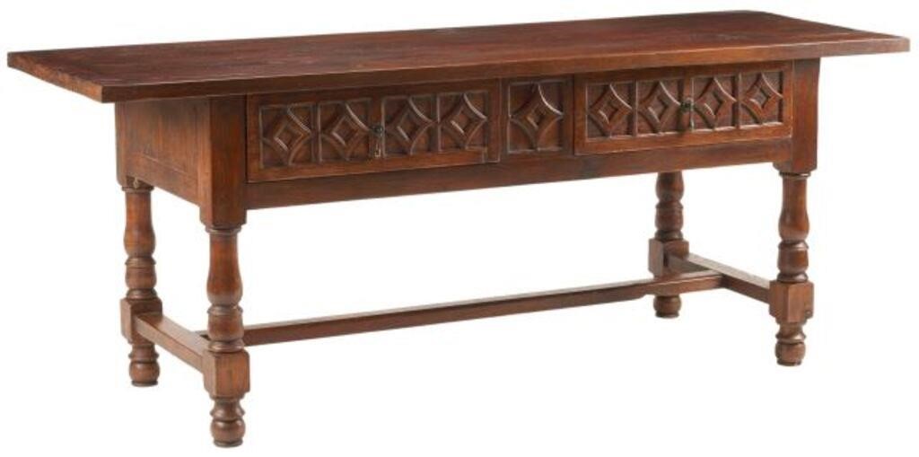 BAROQUE STYLE CONSOLE TABLE, 83"LBaroque