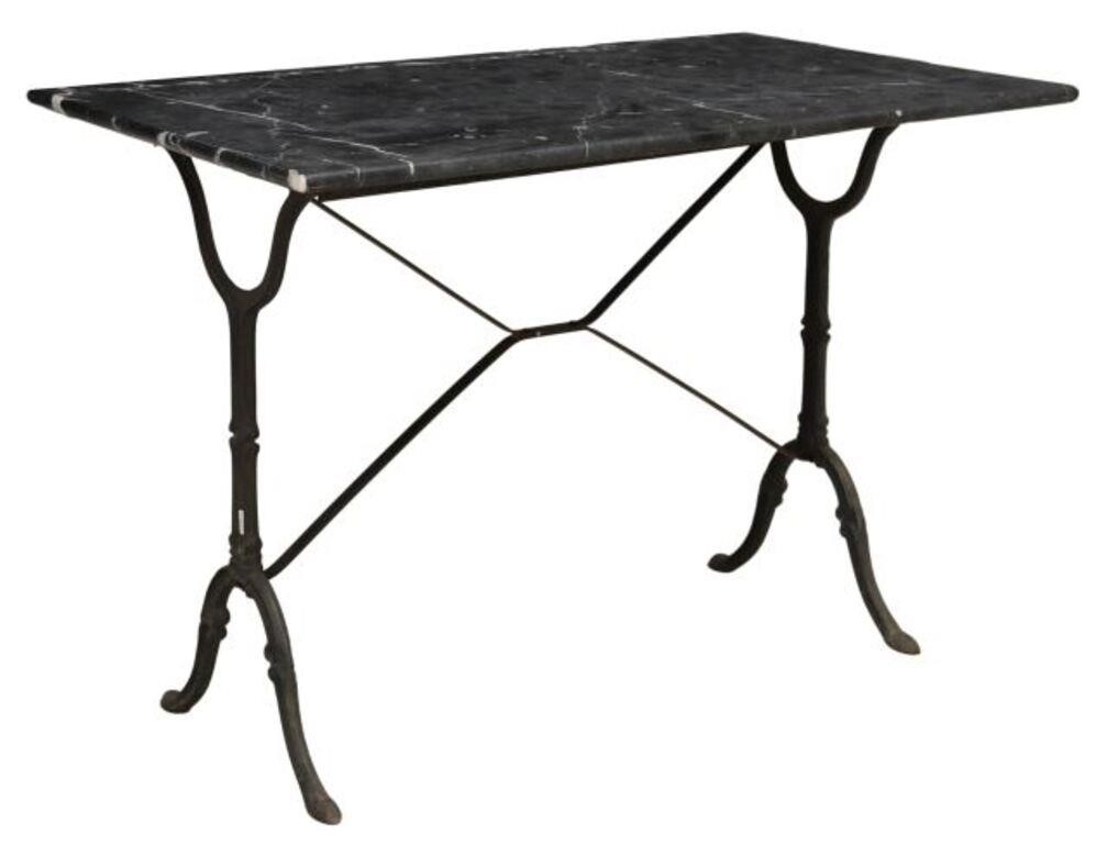 FRENCH MARBLE TOP CAST IRON BISTRO 35663d