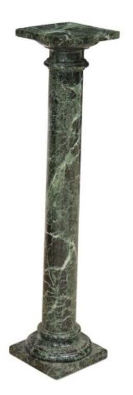 ITALIAN GREEN MARBLE COLUMN PEDESTALItalian