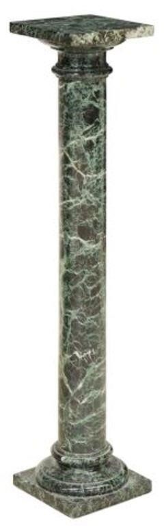 ITALIAN GREEN MARBLE COLUMN PEDESTALItalian