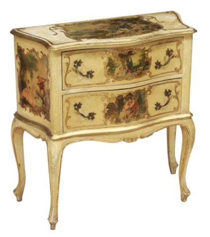 ITALIAN PARCEL GILT PAINTED DECOUPAGE 356685