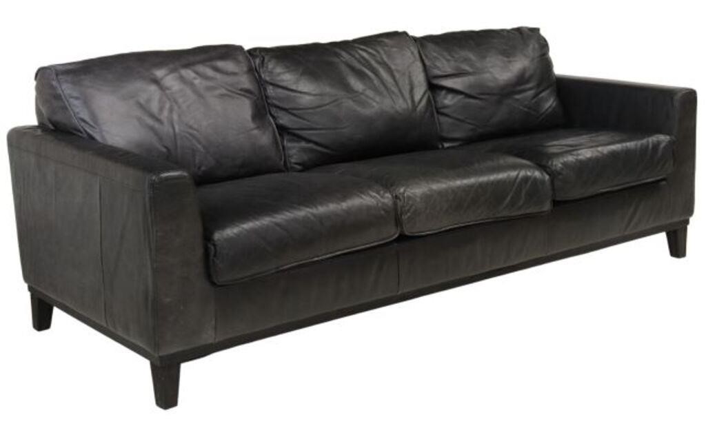 CONTEMPORARY LEATHER UPHOLSTERED