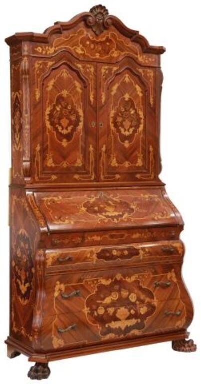 DUTCH STYLE MARQUETRY INLAID SECRETARY 35675e