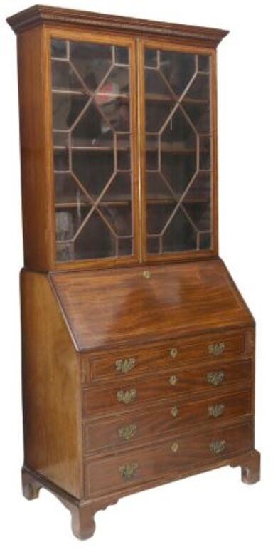 ENGLISH GEORGIAN MAHOGANY SECRETARY 35676f