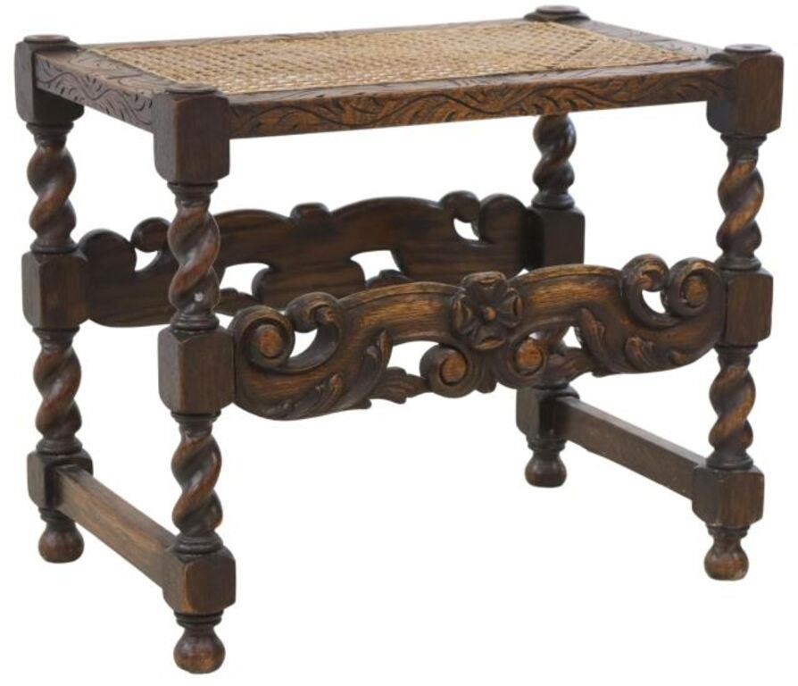 JACOBEAN STYLE CANE SEAT CARVED 356768