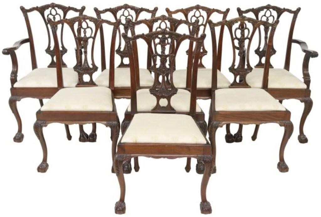  8 CHIPPENDALE STYLE MAHOGANY 356776