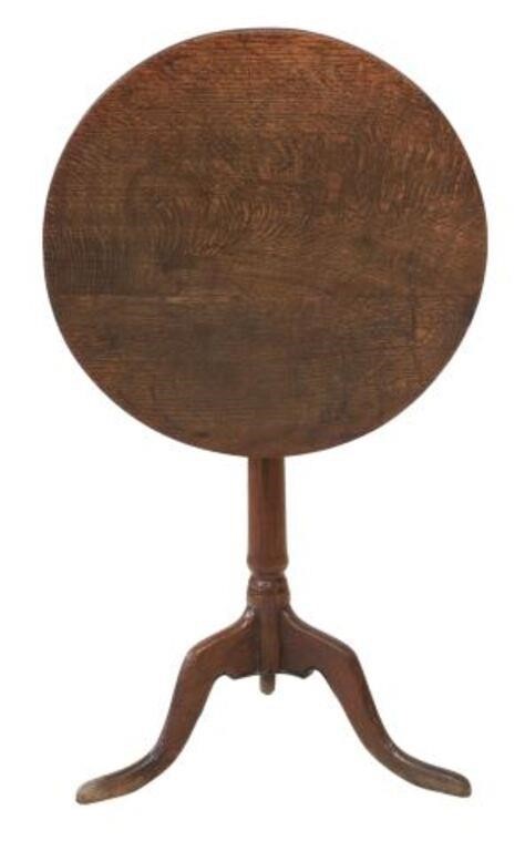 ENGLISH OAK TILT-TOP TABLE, 18TH/