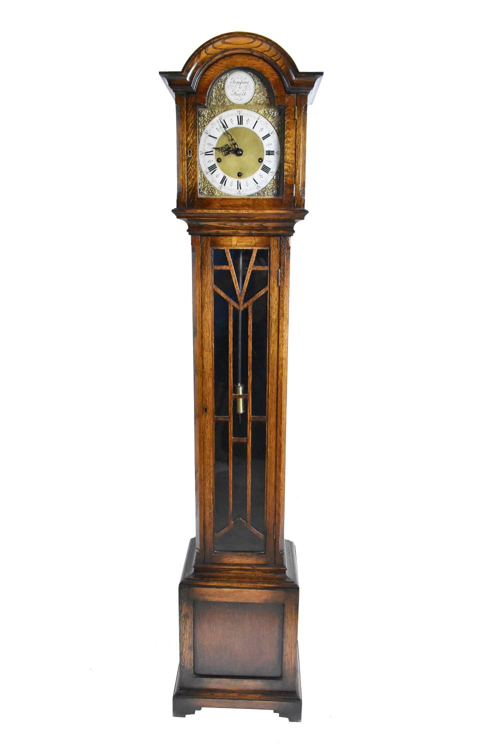 AMERICAN OAK GRANDMOTHER CLOCKFirst