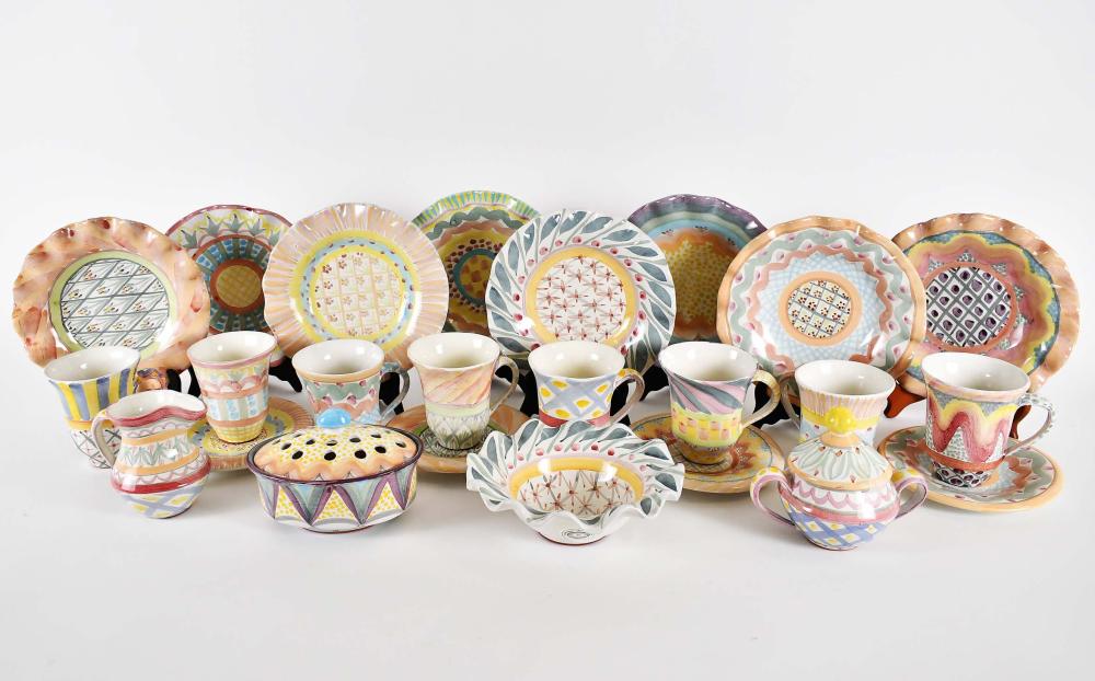 TWENTY-FOUR PIECE MACKENZIE-CHILDS CERAMIC