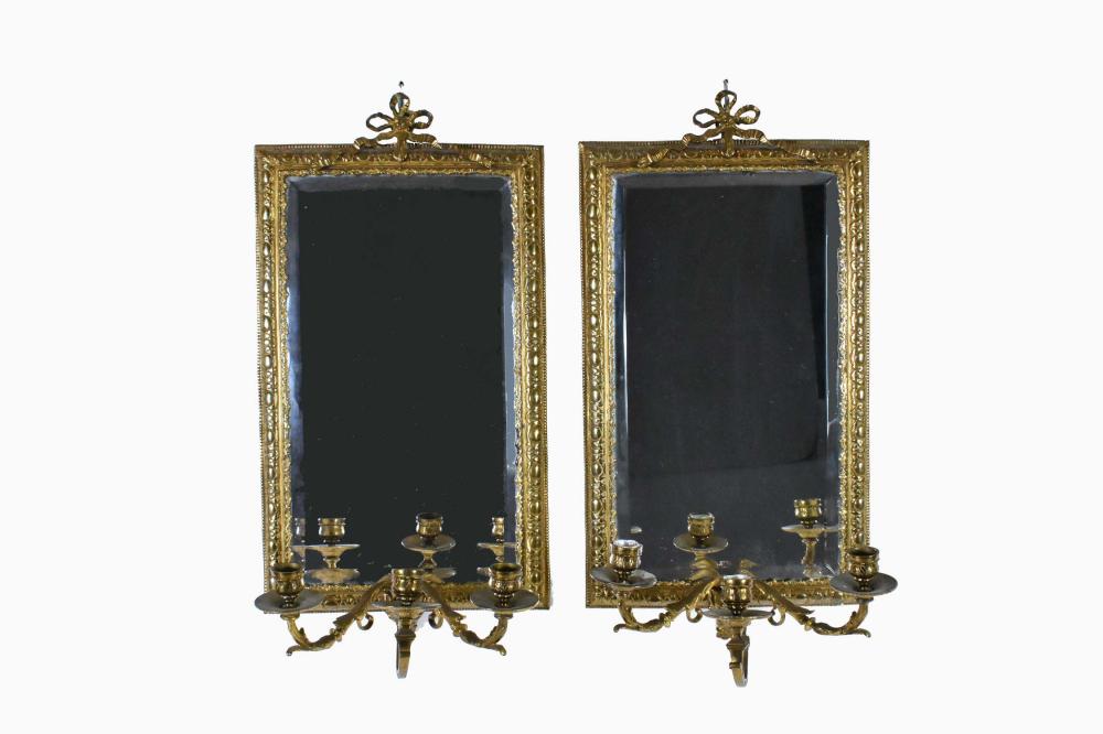 PAIR OF GILT BRONZE THREE LIGHT 354151