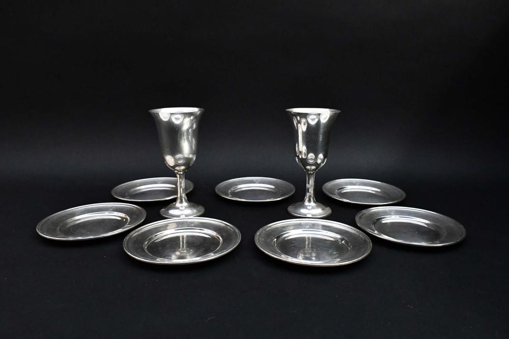 PAIR AMERICAN STERLING SILVER GOBLETS